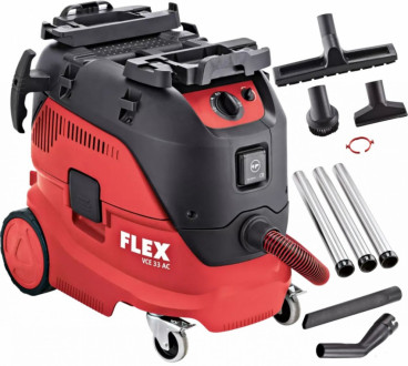 Пилосос будівельний 30л, 1200Вт, клас L, з комплектом аксесуарів,FLEX VCE 33 L AC-Set (465674)-[articul]