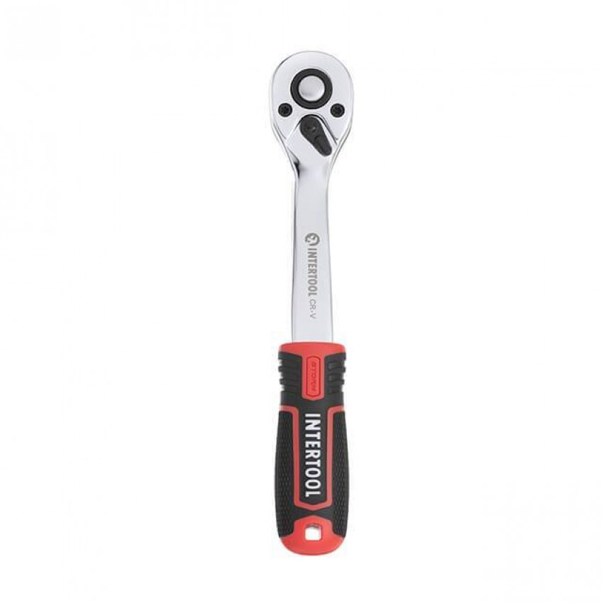 Рукоятка із храповим механізмом на 72 зуба 3/8" ., Cr-V STORM INTERTOOL ET-8002-ET-8002