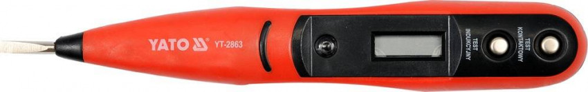 Індикатор напруги YATO контрольний цифровий 12-250 V LCD [6/120]-YT-2863