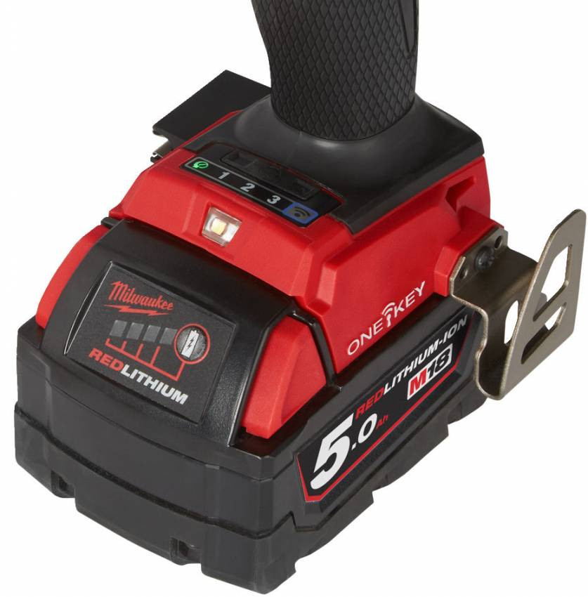Дриль-шуруповерт акумуляторний MILWAUKEE, M18 ONEDD2-502X, 135Нм (заряд.пр., 2акум. Х5Ач, HDкейс)-4933464525