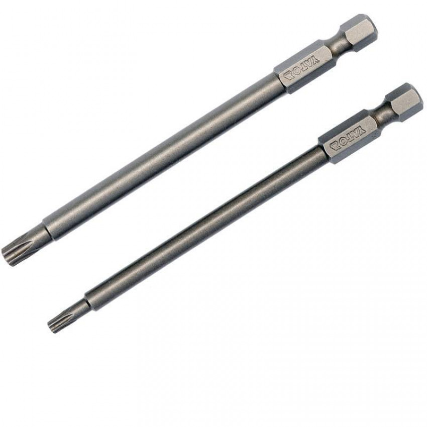Викрутка насадка YATO "TORX SECURITY" на кв. 1/4", T10/T25, l=100мм Набір 2шт. [25/100]-YT-0490