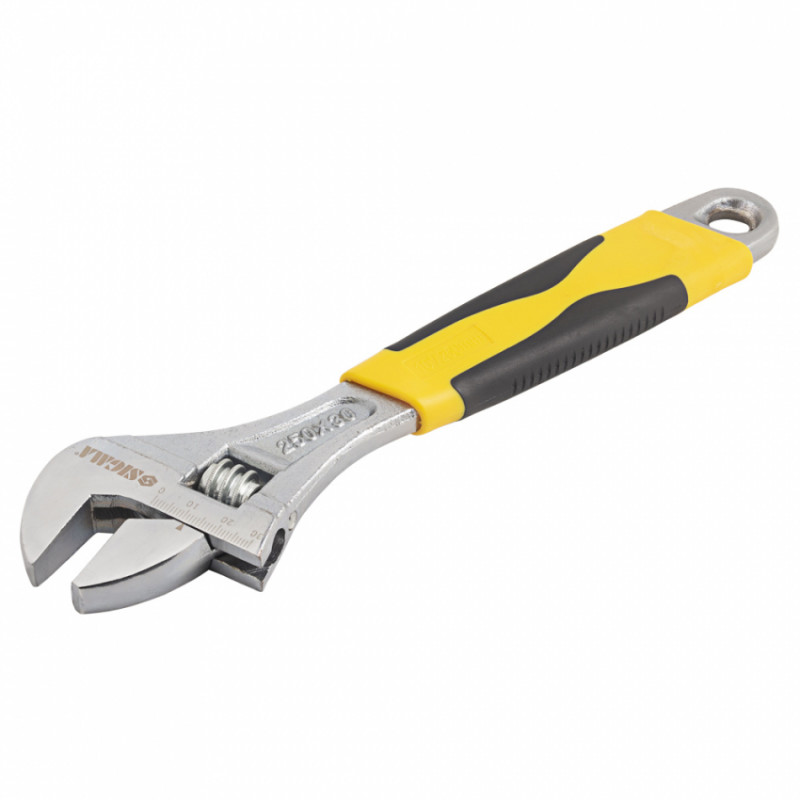 Ключ розвідний 250мм CrV (гум'яна рукоятка) Sigma (4101031)-4101031