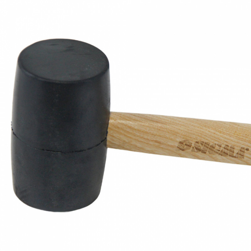 Киянка гумова чорна 450г дерев'яна рукоятка SIGMA (4317721)-4317721