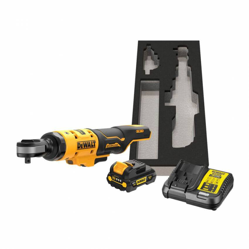 Гайкокрут кутовий - ключ-храповик акумуляторний безщітковий DeWALT DCF503L1G-DCF503L1G