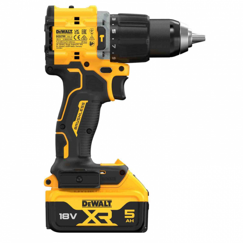 Дриль-шуруповерт акумуляторний безщітковий ударний DeWALT DCD799P2T-DCD799P2T