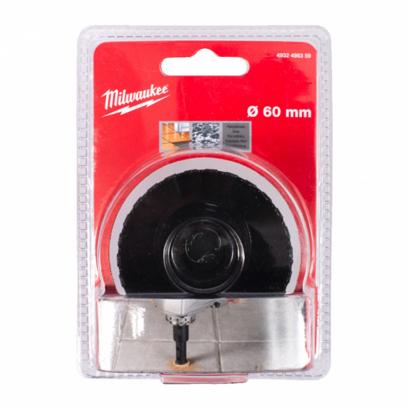 Коронка алмазна Diamond Max MILWAUKEE M14, діаметр 60мм (сухе свердління)-4932498359