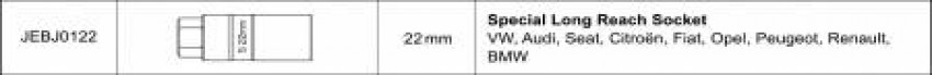 Головка для розбирання стояків 22мм L82мм TOPTUL JEBJ0122-JEBJ0122