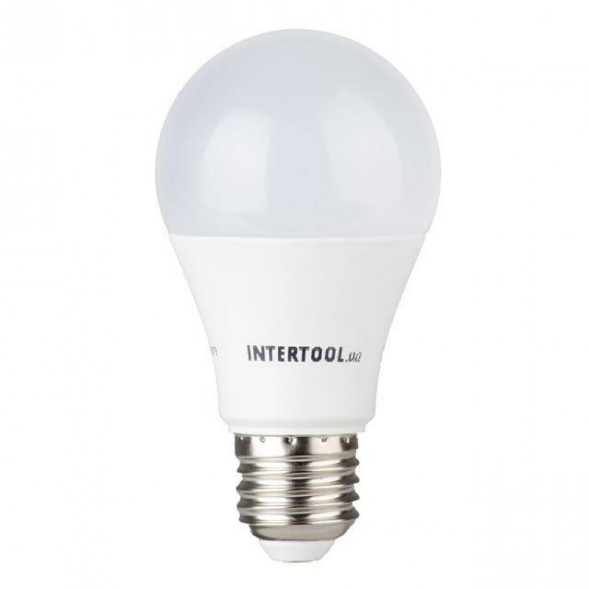 Лампа світлодіодна LED A60, E27, 12Вт, 150-300В, 4000K, 30000г, гарантія 3 роки. INTERTOOL LL-0015-LL-0015