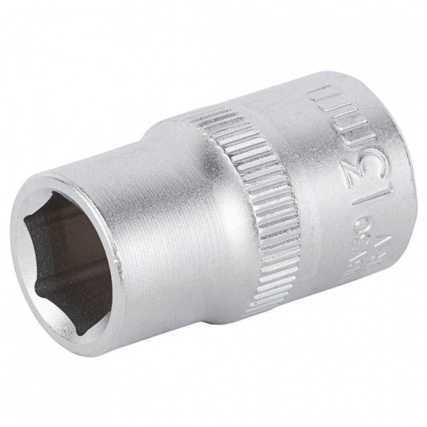 Насадка шестигранна коротка 1/2" 13мм CrV mid Sigma (6071131)-6071131