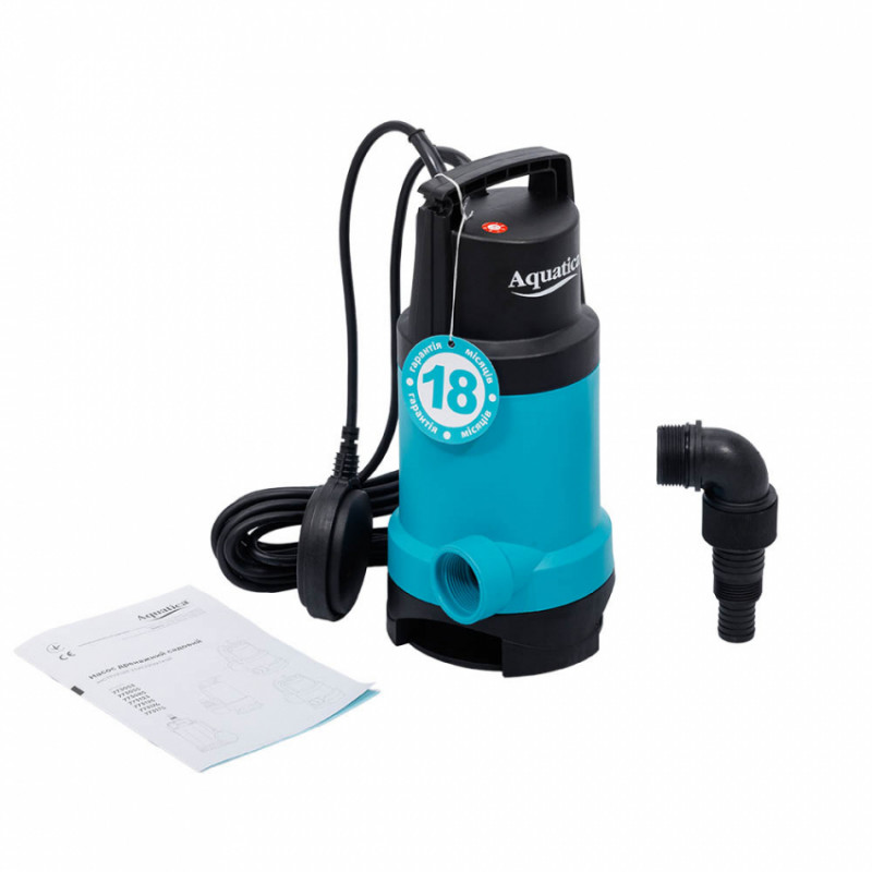 Насос дренажний садовий 0.55кВт Hmax 8м Qmax 180л/хв (част. до 30мм) AQUATICA (773174)-773174