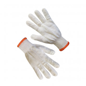 Рукавички трикотажні білі без ПВХ крапки 78700  ПВХ (69603)-[articul]