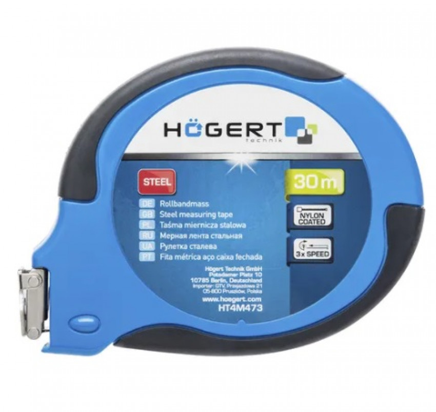 Рулетка з нейлоновим покриттям HOEGERT 30 HT4M473-HT4M473