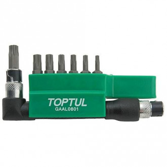 Набір біт 1/4 &quot;TORX T10H-T40H Gobr. Trans. 8d. TOPTUL GAAL0801-[articul]