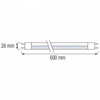 Світлодіодна лампа LED TUBE PRO-60 9W T8 6400К