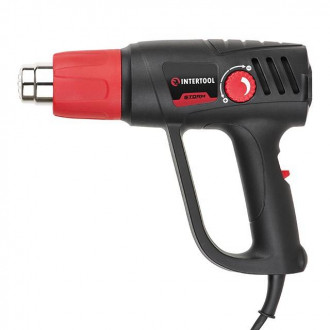 Фен технічний 2000 Вт, 2 режими, регулювання, 50-600 °C, 250-500 л/хв INTERTOOL WT-1020-[articul]
