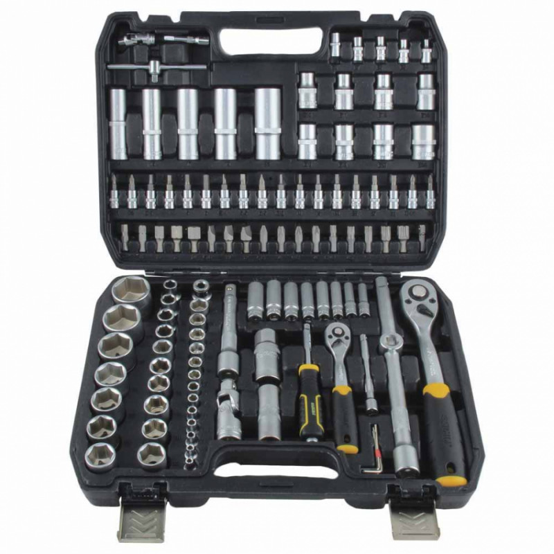 Набір насадок торцевих та біт 1/4", 1/2" 108шт CrV mid Sigma (6003771)-6003771