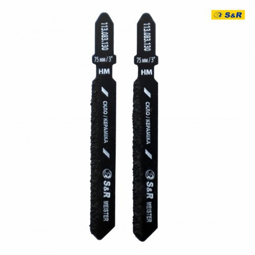 Полотно пиляльне S&R T130RIFF Meister для лобзика по склу та кераміці 2 шт-113083130