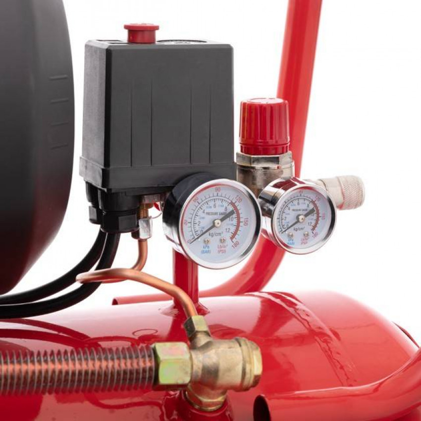Компресор, 100 л, 3,0 кВт, 220 В, 10 атм, 420 л/хв, 2 циліндри INTERTOOL PT-0008-PT-0008