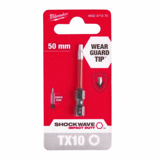Біт SHOCKWAVE MILWAUKEE, TX10, 50 мм (1шт); пухир