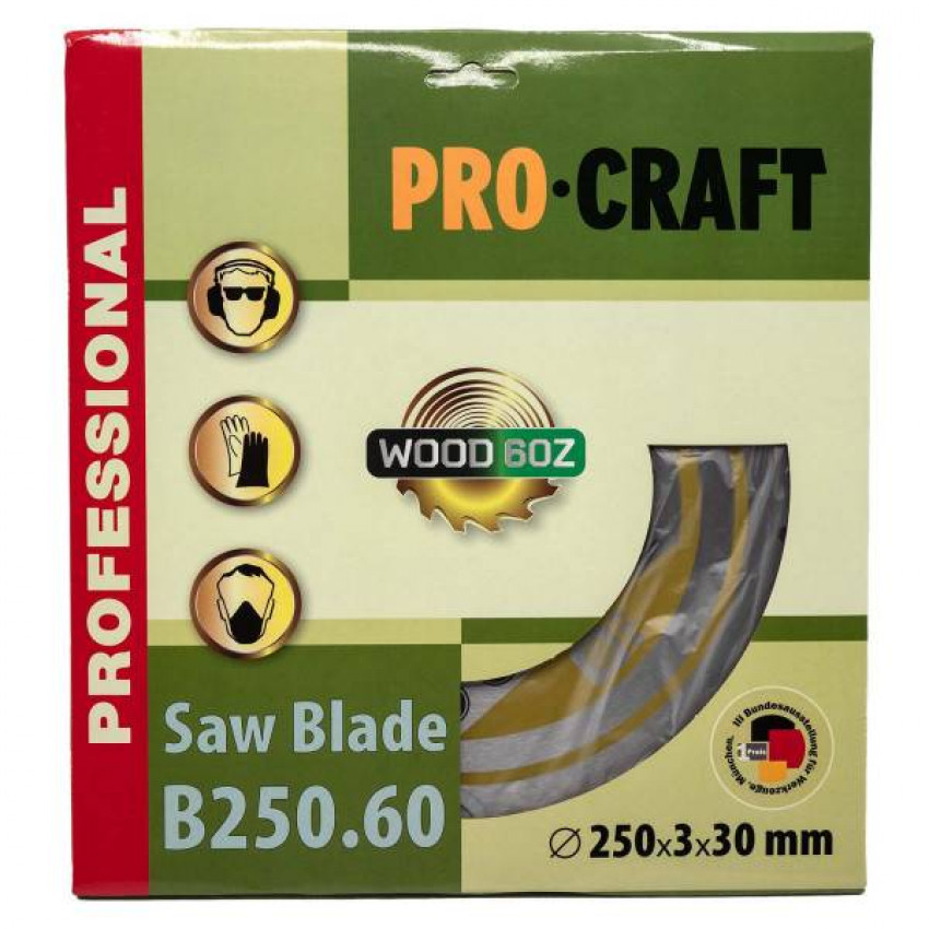 Пиляльний диск Procraft B250.60 60T (по дереву)-B250_60