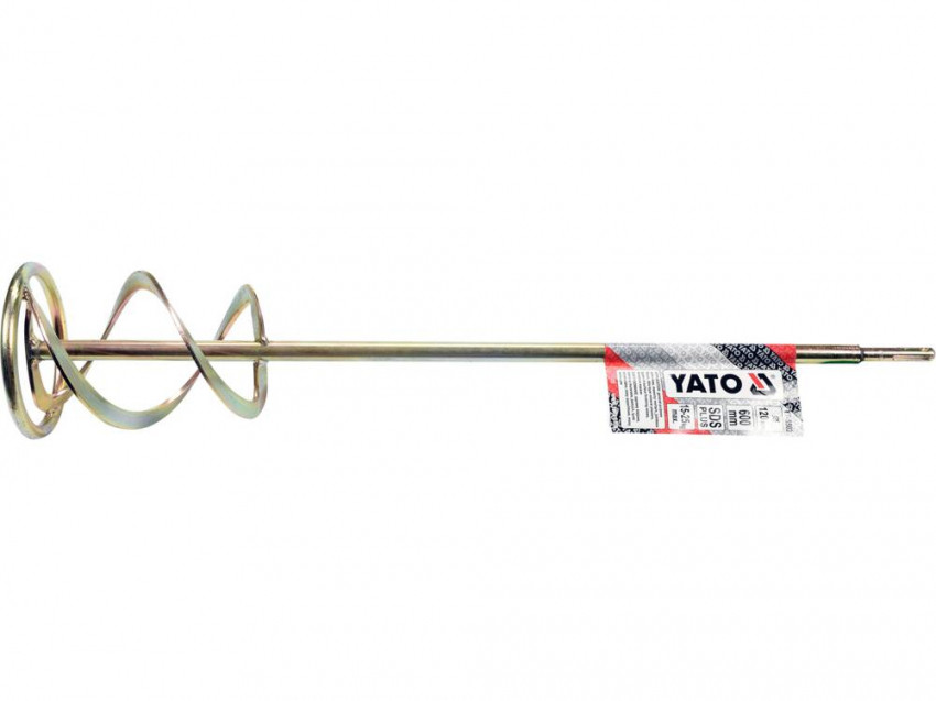 Міксер для буд.сумішей оцинкований YATO: Ø=120 x 600мм, SDS PLUS, max 15-25 кг [14]-YT-5502