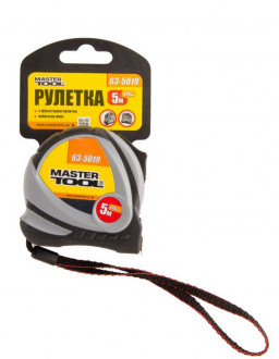 Рулетка MASTERTOOL 5 м 19 мм з фіксатором полотна 63-5019