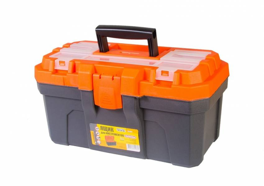 Скринька для інструменту MASTERTOOL 16" (410х230х205 мм) посилена пластикові замки 79-6026-79-6026