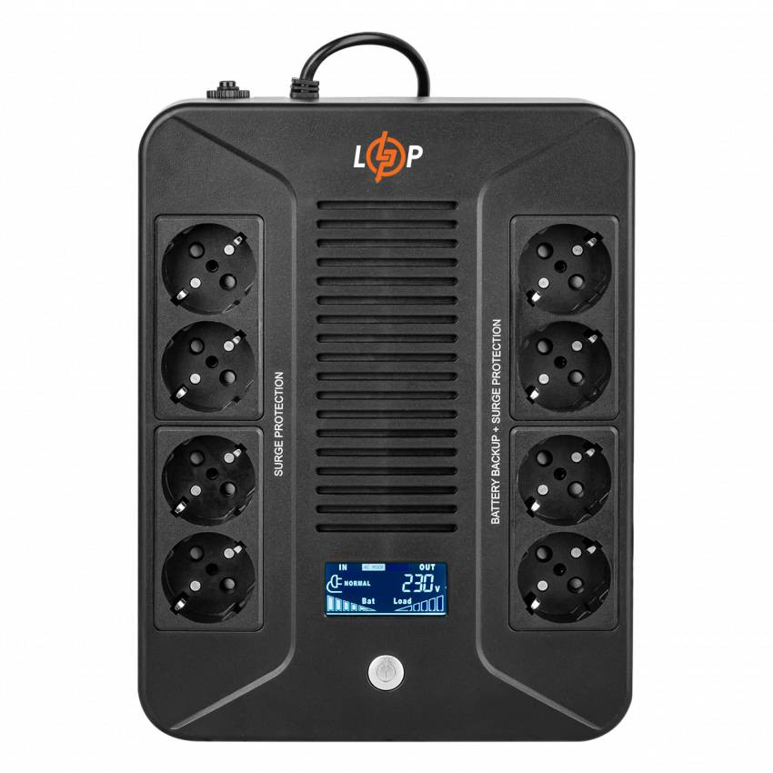 Лінійно-інтерактивне ДБЖ LP-800VA-8PS (480Вт)-