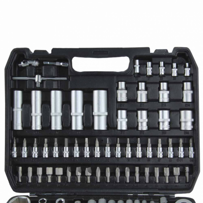 Набір насадок торцевих та біт 1/4", 1/2" 108шт CrV mid Sigma (6003771)-6003771