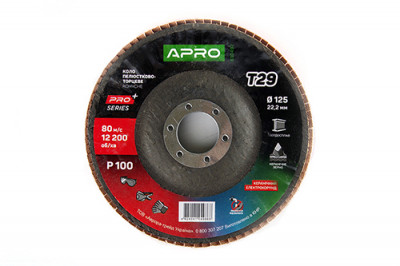 Коло пелюстково-торцеве керамічний Р100 конус 125х22.2мм (Т29) (КПТ) APRO PRO-[articul]