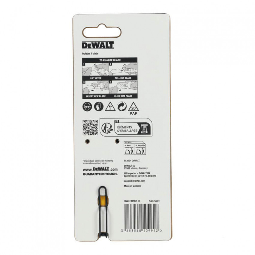 Ніж складаний з фіксованим лезом для оздоблювальних робіт DeWALT DWHT10991-0-DWHT10991-0
