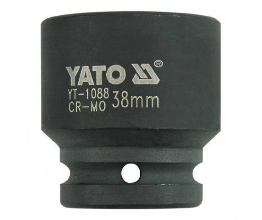 Головка торцева ударна YATO 6-гранна із квадр. 3/4". М = 38мм. l = 57мм, [6/24]-YT-1088