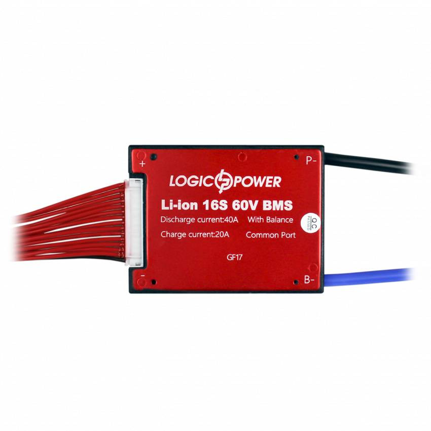 BMS плата LP Li-ion 60V 16S Dis 40A Ch 20A-