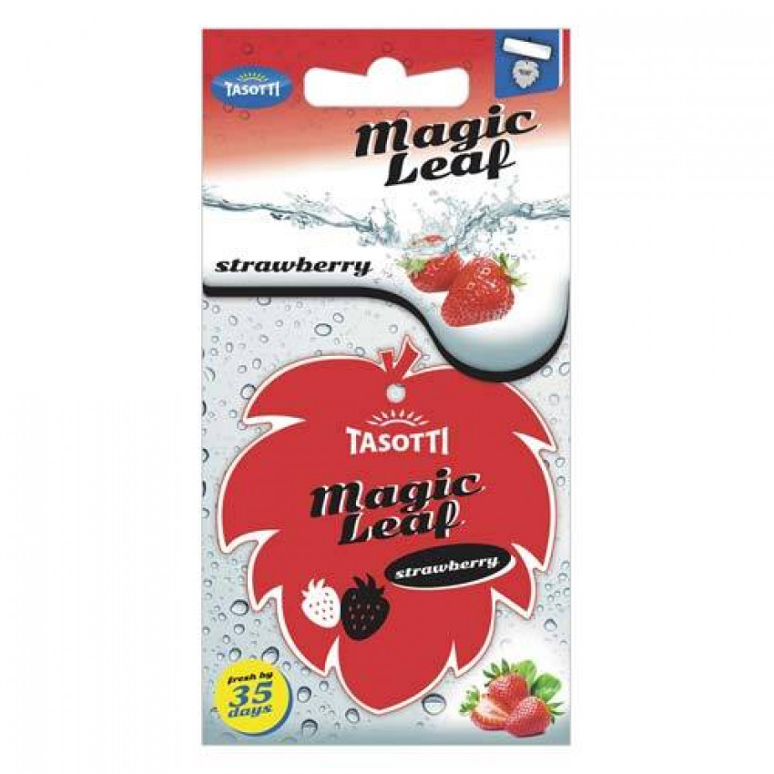 Осв. повітря Tasotti сухий "листок" Tasotti "Magic Leaf" Strawberry (уп.50 шт/ ящ.500 шт)-5906190113351