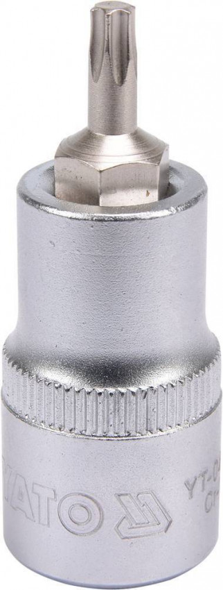 Головка торцева з викруткою. вставкою TORX YATO, з квадром. 1/2", Т25, л = 55 мм [40/240], шт-YT-04311