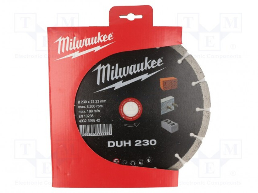 Диск алмазний MILWAUKEE DUH 230, Ø230мм-4932399542