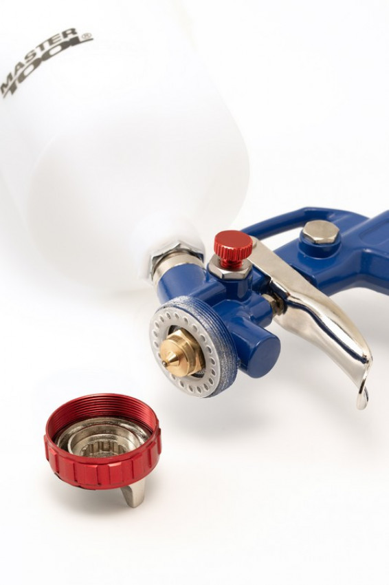 MasterTool Краскопульт HP ВБ 600 мл, пластик, Ø 1,5 мм, 120-170 л/хв, 3,5-5 бар, Арт.: 81-8718-81-8718