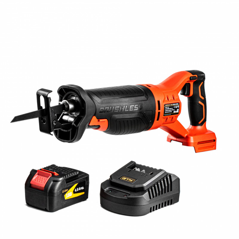 Пила шабельна акум. RS18/150BL 18В, 0-3000х/хв, дерево/кол.мет/сталь-150/22/10мм, +акум. 4Аг, зарядний пристрій-RS18/150BL_KIT