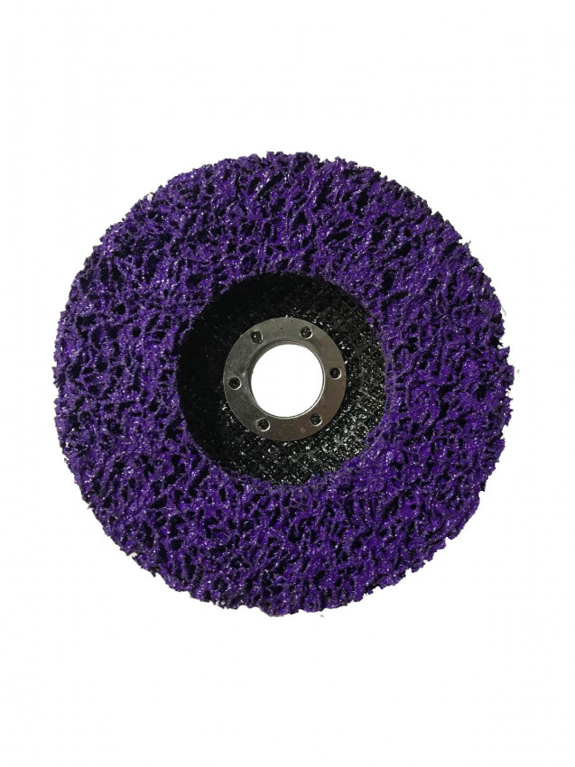 Круг зачисний 125*22 пористий фіолетовий жорсткий (для зняття фарби)-