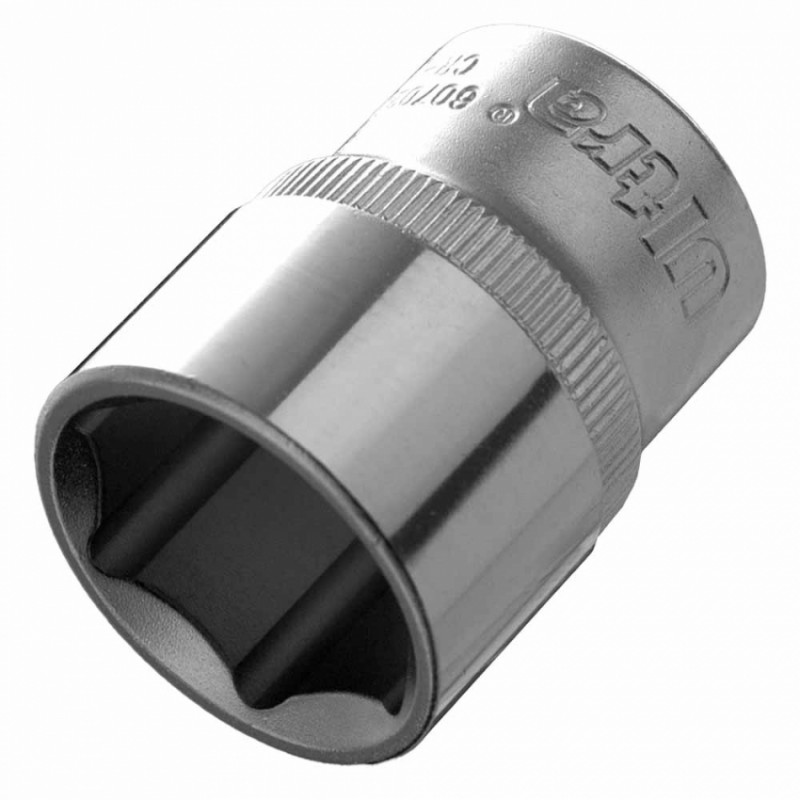 Насадка шестигранна коротка 1/2" 22мм CrV ULTRA (6070222)-6070222