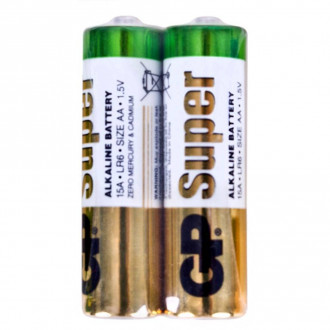 Батарейка GP SUPER ALKALINE 1.5V 15A-S2 лужна, LR6, АА-[articul]