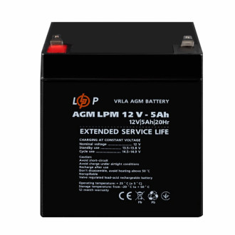 Розпродаж (3861) Акумулятор AGM LPM 12V - 5 Ah (11-2024)