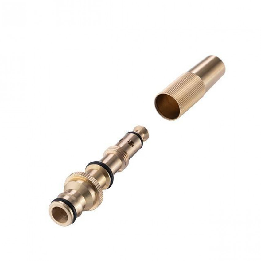 Комплект насадка латунна для поливу 1/2", коннектор з аквастопом 1/2", коннектор 1/2", адаптер 1/2" та 3/4" STORM INTERTOOL GE-1426-GE-1426