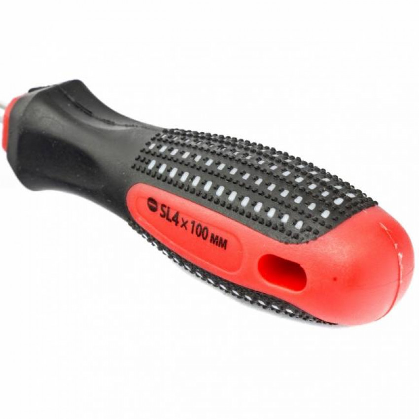 Викрутка Fusion SL4.0 х 100 мм, CrV, трикомпонентна рукоятка "anti slip", MTX-114129
