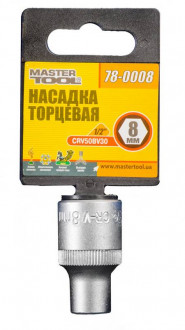 Насадка торцева 6-гранна MASTERTOOL 1/2&quot; 8 мм CRV 78-0008