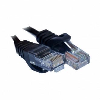 Патч-корд Gear CAT5E UTP 24 AWG 0.5м, чорний-[articul]