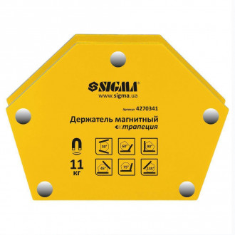 Магніт для зварювання трапеція 11кг 78×32×47×28,5мм (30,45,60,90,75,135°) Sigma (4270341)