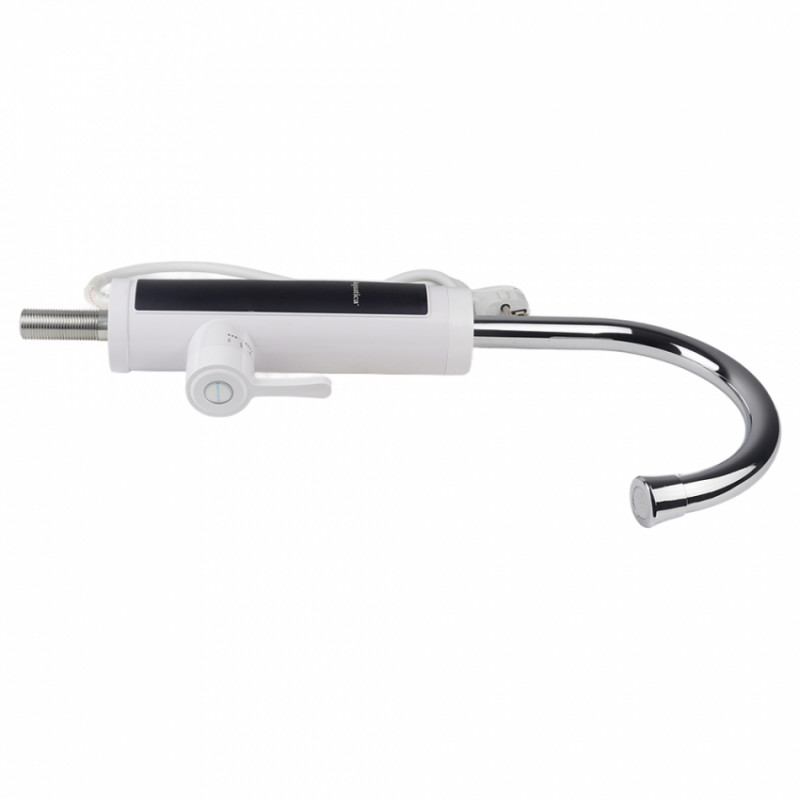 Кран-водонагрівач проточний s89 3.3кВт для кухні вилив вухо на гайці з дисплеєм і термостатом (W) AQUATICA (9789113)-9789113