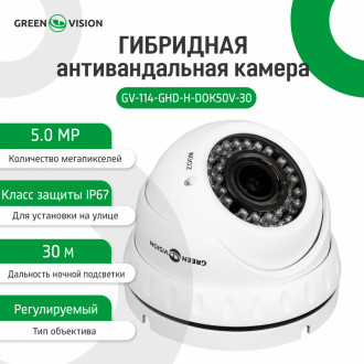Гібридна антивандальна камера GV-114-GHD-H-DOK50V-30