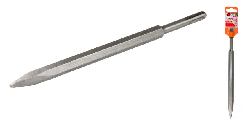 GRANITE Стаміска пікоподібна SDS-PLUS 14*250 мм з переможною напайкою GRANITE, Ст.: 1-01-250-1-01-250